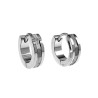 ∅13mm x 4mm Oorringen Unisex - Gepolijst RVS - Zilverkleurige Oorbellen Dames - Heren