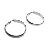 ∅38mm x 6mm Oorringen Dames - Zilverkleurige RVS - Oorbellen