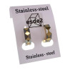 ∅13mm x 4mm Oorringen Unisex - RVS Goudkleur-Zilverkleur - Bicolor Oorbellen Dames - Heren