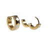 ∅13mm x 4mm Oorringen Unisex - RVS Goudkleur-Zilverkleur - Bicolor Oorbellen Dames - Heren